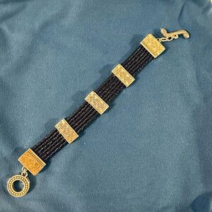 Brighton Leather and Silver Bracelet